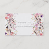 Bloemen & Koe Schedel Rustiek Land Glam Boho Chic Visitekaartje (Achterkant)