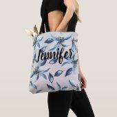 Bloemen koele kleur canvas tas voor dagelijks gebr (Dichtbij)
