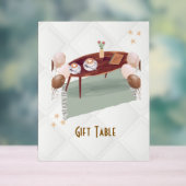 Bloemen, koffie en ballonnen acryl bord (Neutraal)