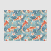 Bloemen Koi Fish Garden Decoupage Tissuepapier (Voorkant)