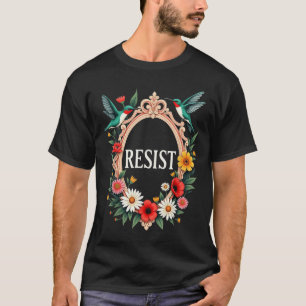 Bloemen kolibrie verzet zich tegen Trump T-shirt