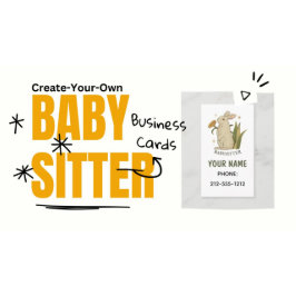  Bloemen Konijn Babysitter QR Code Visitekaartje