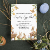 Bloemen konijnen en eieren paaseieren jacht kaart