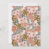 Bloemen koppels bruiloft brunch douche kaart (Achterkant)