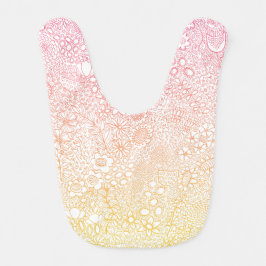 Bloemen Koraal Perzik Baby Meisje Drool Bib Baby Slabbetje