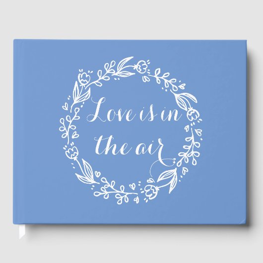 Bloemen Korenbloem Blauw & Wit Trouwbloemen Gastenboek (Voorkant)