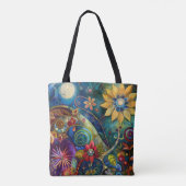 Bloemen Kosmische Bloei Tote Bag (Achterkant)
