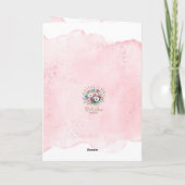 Bloemen krijgen goed Wenskaart Bedankkaart (Achterkant)