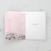 Bloemen krijgen goed Wenskaart Bedankkaart (Binnen)