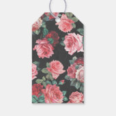 Bloemen  krijtbord bruiloft cadeaulabel (Achterkant)