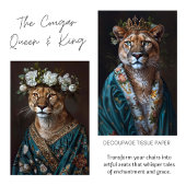  Bloemen Kroon Koningin Cougar Decoupage Tissuepapier