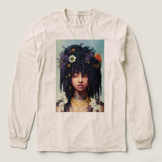 Bloemen Kroon Meisje Tri-Blend Shirt (Voorkant)