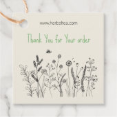 Bloemen kruidenthee "Bedankt voor uw bestelling" Bedankjes Labels (Voorkant)