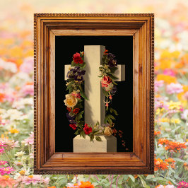 bloemen kruisen Jezus Pasen Poster