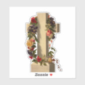 bloemen kruisen Jezus Pasen Sticker (Vel)