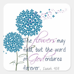 Bloemen kunnen herfsten... vierkante sticker