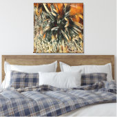 Bloemen Kunst  Bruine Afwerking Canvas Afdruk (Insitu (Slaapkamer))