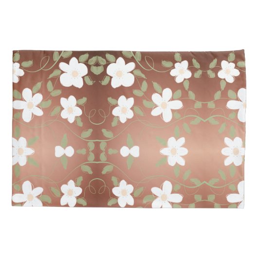 Bloemen Kussen Hoesjes in Honey Browns Kussensloop (Achterkant)