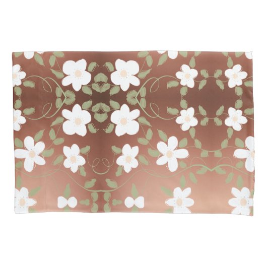 Bloemen Kussen Hoesjes in Honey Browns Kussensloop (Voorkant)