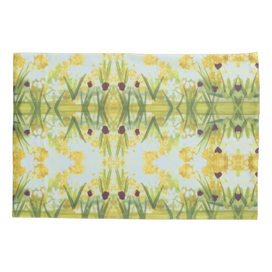 Bloemen kussen Hoesjes met baby blauw Kussensloop (Achterkant)