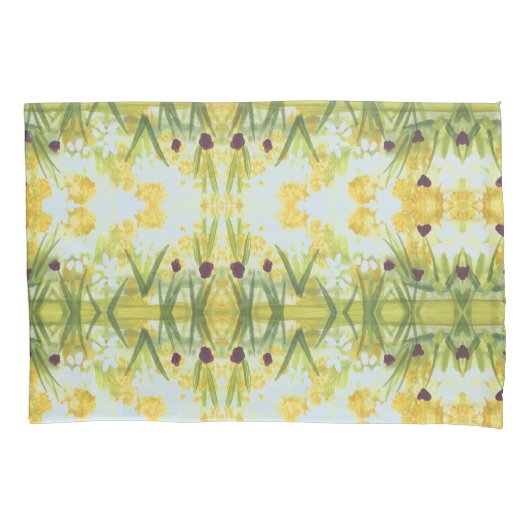 Bloemen kussen Hoesjes met baby blauw Kussensloop (Voorkant)