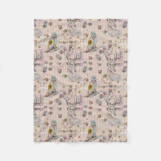 Bloemen Kwekerij print baby deken (Voorkant)