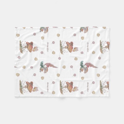 Bloemen Kwekerij print baby deken (Voorkant (Horizontaal))