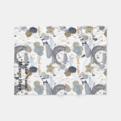 Bloemen Kwekerij print baby deken (Voorkant (Horizontaal))
