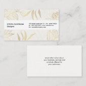 Bloemen laat illustratie achter visitekaartje (Voorkant / Achterkant)