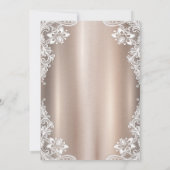 Bloemen, Lace, Tiara Quinceañera Kaart (Achterkant)