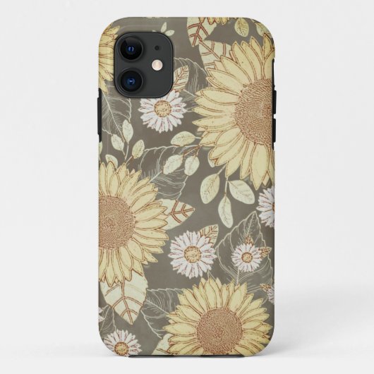 Bloemen Land Zonnebloem Tuin Geel Bruin Case-Mate iPhone Case (Achterkant)