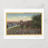 Bloemen langs East Ocean Avenue Briefkaart (Voorkant)