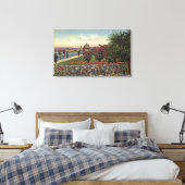 Bloemen langs East Ocean Avenue Canvas Afdruk (Insitu (Slaapkamer))