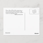 Bloemen langs het hek briefkaart (Achterkant)