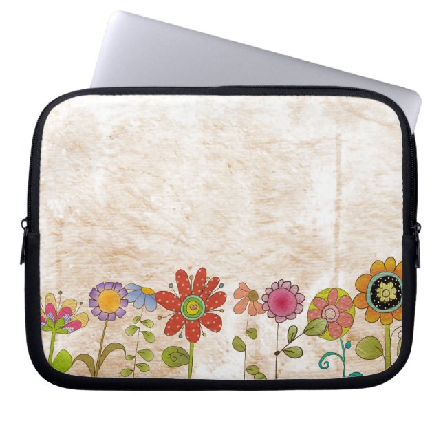Bloemen Laptop Sleeve (Voorkant)