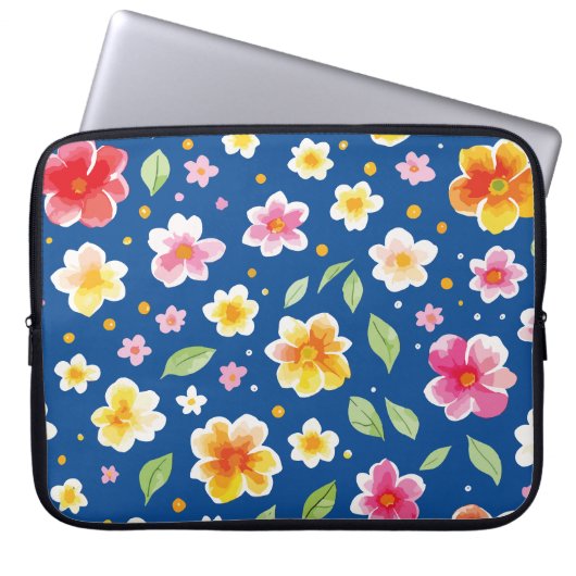 Bloemen Laptop Sleeve (Voorkant)