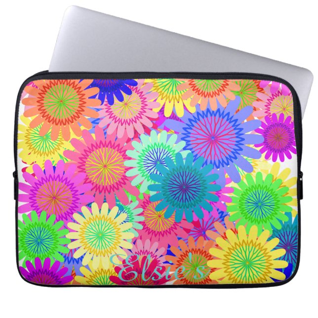 Bloemen Laptop Sleeve (Voorkant)