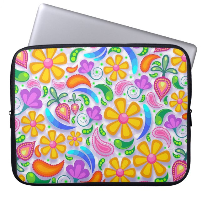Bloemen Laptop Sleeve (Voorkant)