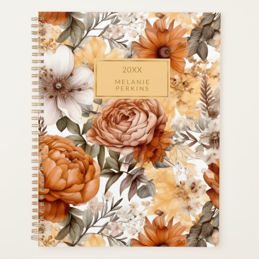 Bloemen Late Summer Waterverf Planner (Voorkant)
