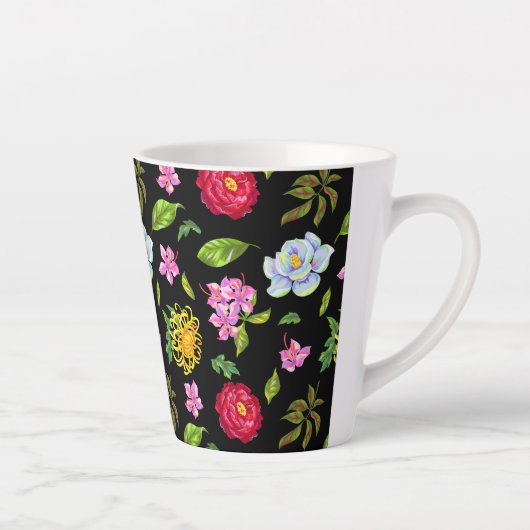 Bloemen Latte Mok (Rechts)