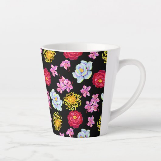 Bloemen Latte Mok (Rechts)