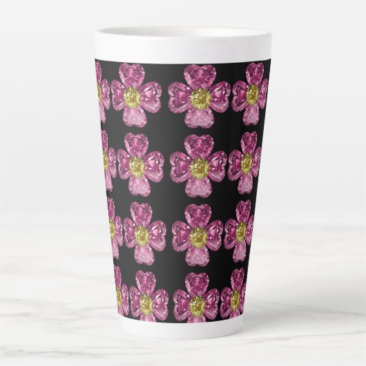 bloemen latte mok (Voorkant)