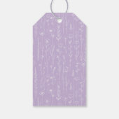 Bloemen Lavendel Baby Shower Bedankbrief Cadeaueta Cadeaulabel (Achterkant)