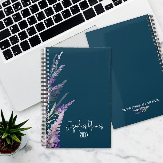 Bloemen Lavendel Blauw Botanisch Jaar Planner