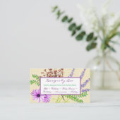 Bloemen Lavendel en Daisies Crafting Visitekaartje (Staand voorkant)