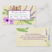 Bloemen Lavendel en Daisies Crafting Visitekaartje (Voorkant / Achterkant)
