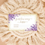 Bloemen Lavendel Goud Lijst Hoeveel kussen spel Informatiekaartje