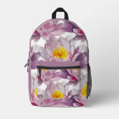 Bloemen Lavendel witte rugzak (Voorkant)