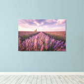 Bloemen | Lavender Southern France Canvas Afdruk (Insitu (Houten vloer))