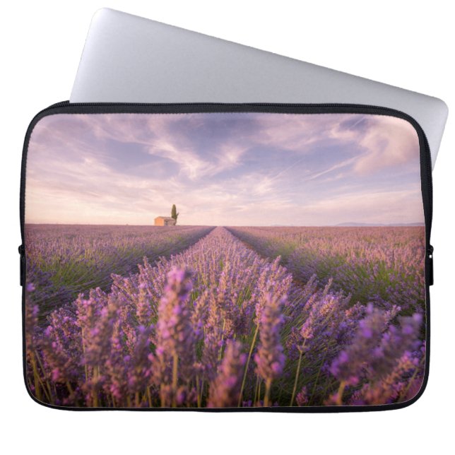Bloemen | Lavender Southern France Laptop Sleeve (Voorkant)